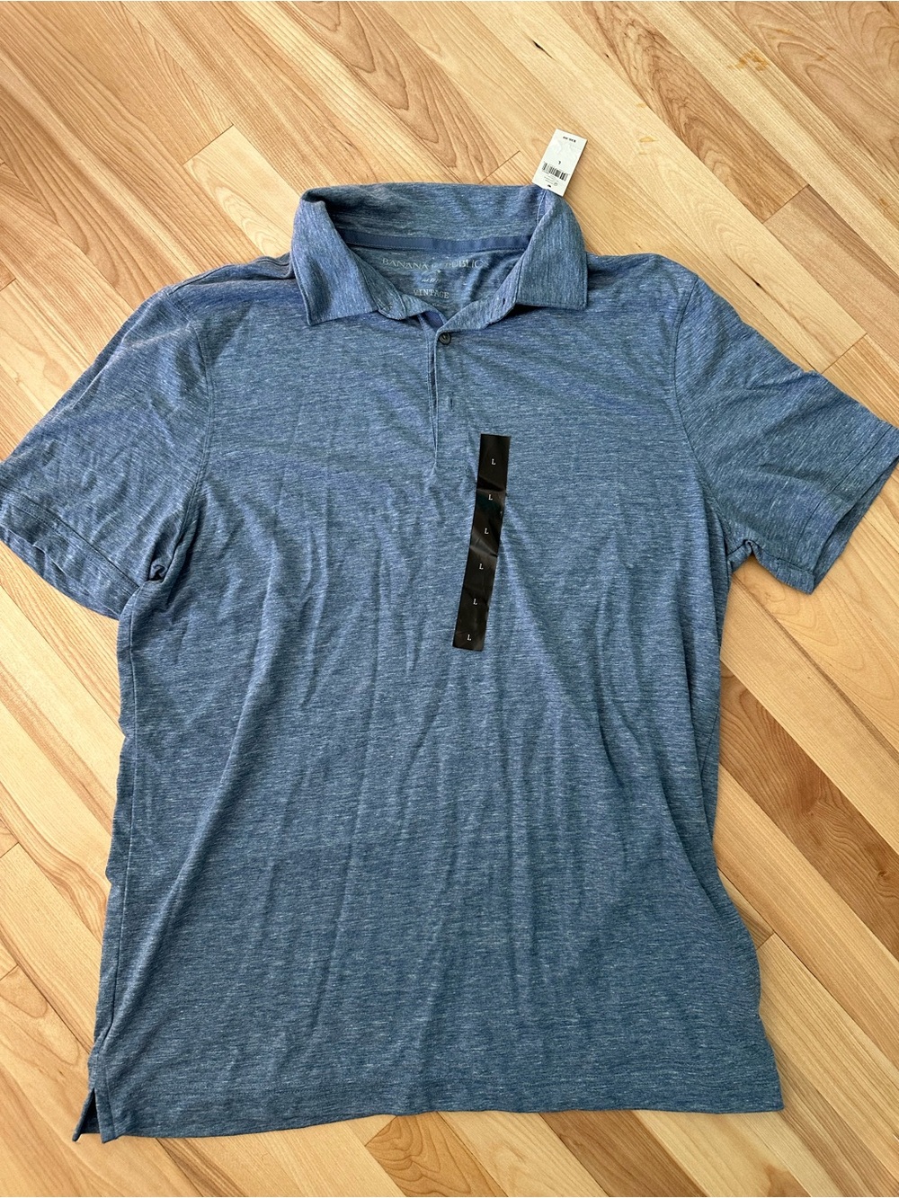 Banana Republic Factory Men's Heather Blue Polo